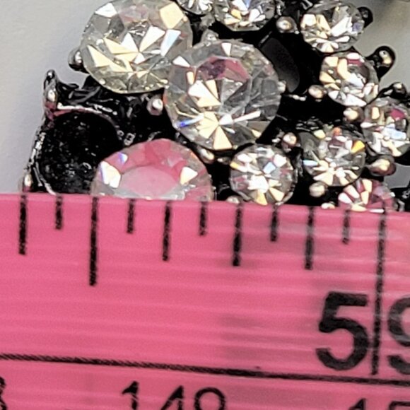 Crystal Glitter Pendant Necklace, Long Silver Tone Necklace - Picture 11 of 13